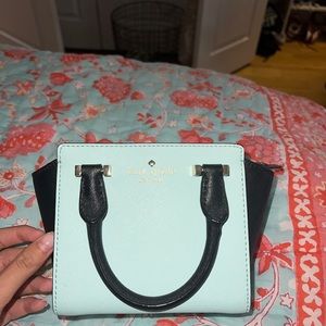 Kate Spade New York | Grace Blue & Black Cedar Street Mini Hayden Leather Tote